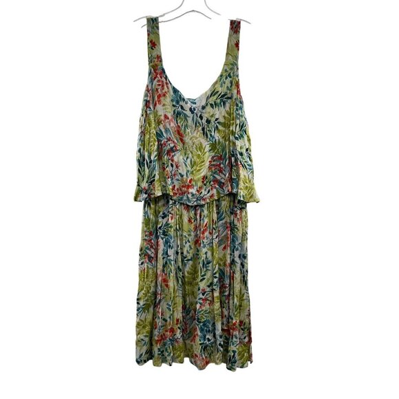 Woman Within Sleeveless Blouson Dress Multicolor Size Large - Picture 1 of 9